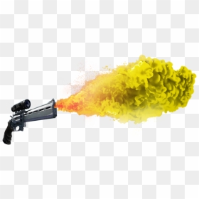 #gun #dust #yellow #colour - Assault Rifle, HD Png Download - gun smoke png