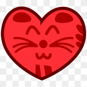 Cat-heart Clipart - Peace And Love, HD Png Download - heart .png