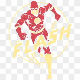 The Flash Flash Comics Men"s Ringer T-shirt - Illustration, HD Png Download - the flash logo png