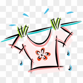 Laundry Hanging On Image Illustration Of With - Roupa No Varal Png, Transparent Png - clothespin png