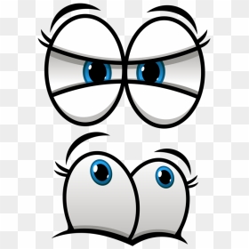 Chasti Tela, Emotcii Eye Cartoon Drawings, Cartoon - Big Blue Eyes Cartoon, HD Png Download - angry eyes png
