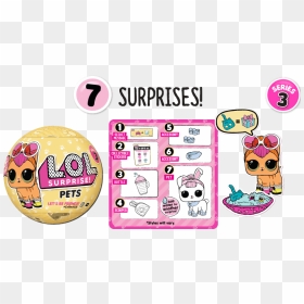 Series 3 Pets Have 7 Surprises - Lol Surprise Game Instructions, HD Png Download - surprise png