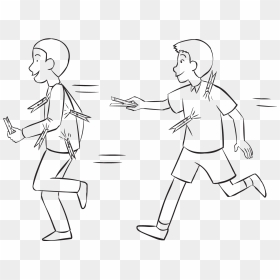 Two Men Running Around In Tag And Pe Game Called Clothes-peg, HD Png Download - clothespin png