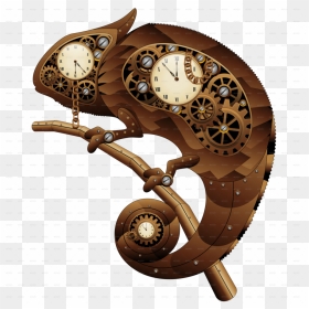 Download Steampunk Png Clipart Steampunk Clip Art Clock - Steampunk Chameleon, Transparent Png - steampunk png