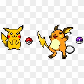 Pikachu Pixel Art, HD Png Download - raichu png