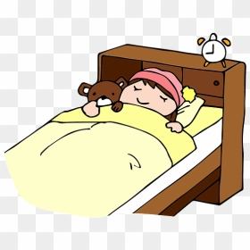 Child Girl Sleeping Clipart - Bed Night Time Clipart, HD Png Download - sleep png