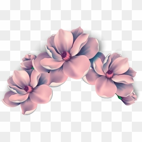 Ftestickers Flowers Flowercrown Freetoedit - Peach Transparent Flower, HD Png Download - purple flower png