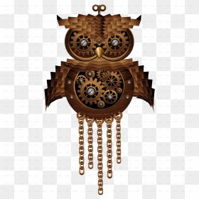Steampunk Owl Style Mechanical Toy By Bluedarkat - Steampunk Owl 3d, HD Png Download - steampunk png