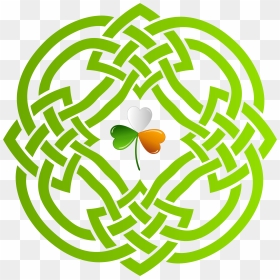 Celtic Knot And Irish Shamrock Transparent Png Clip - Celtic Shamrock Transparent Background, Png Download - celtic cross png
