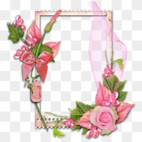 Flower Frame Png, Text Background, Paper Background, - Cadre Fleuri Rose Png, Transparent Png - flower frame png