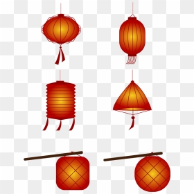 Lantern Red New Year Festive Png And Vector Image - Chinese Lantern Festival Drawing, Transparent Png - lantern png