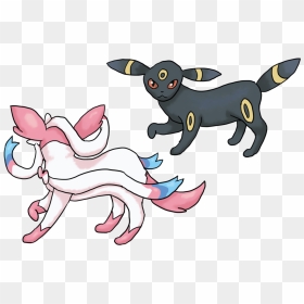 Umbreon And Sylveon By Cinnamon - Sylveon Umbreon Png, Transparent Png - sylveon png