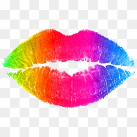 Drawing Lip Rainbow Color Clip Art - Transparent Rainbow Lips Png, Png Download - lip png