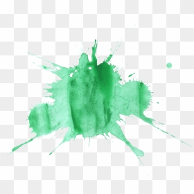 Green Paint Splatter Transparent, HD Png Download - color splash png