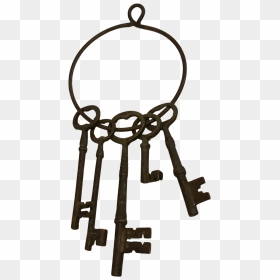 Transparent Boxing Ring Clipart - Antique Skeleton Keys On Ring, HD Png Download - skeleton key png