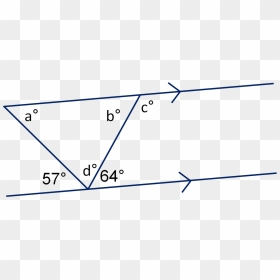 Angles In Triangles And On Parallel Lines Worksheet - Missing Angle Parallel Lines, HD Png Download - triangles png