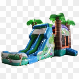 28 - Tropical Bounce And Slide, HD Png Download - bounce house png