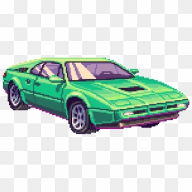 Pixel Retro Car Png - Neon Car Png, Transparent Png - pixel png