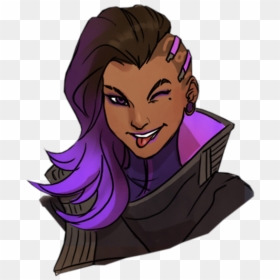 Sombra Overwatch Png - Sombra Emoji, Transparent Png - sombra png