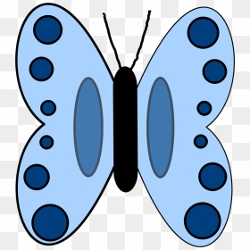 Blue-butterfly Clip Arts - فراشة زرقاء كرتون, HD Png Download - blue butterfly png