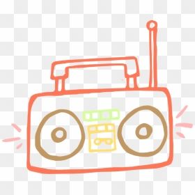 Tape Recorder Clipart 4 By David - Boombox Clip Art, HD Png Download - boombox png