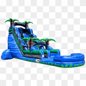 Inflatable Water Slide Obstacle Course, HD Png Download - bounce house png