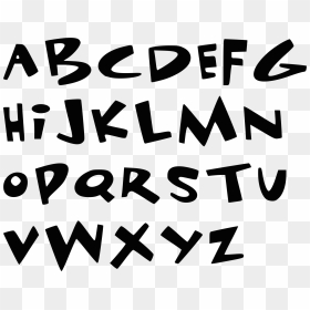 Cartoon Alphabet Clip Arts - Letters Png Cartoon Black And White, Transparent Png - alphabet png