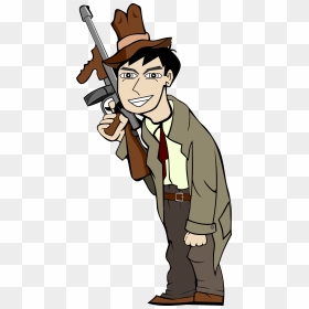 Gangster With A Gun - Gangster Cartoon With No Background, HD Png Download - gangster png