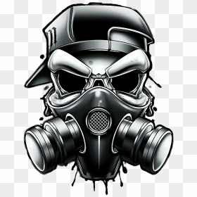 Graffiti Skull Gangster - Gas Mask Drawing, HD Png Download - gangster png