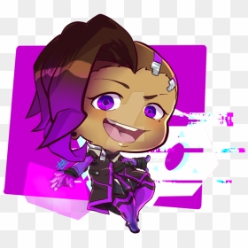Transparent Sombra Png - Chibi Sombra Overwatch Fanart, Png Download - sombra png