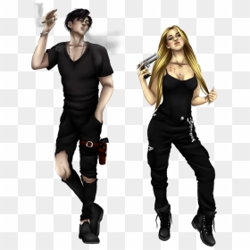 Gangster Couple Png By Pinduri - Gangster Girl Png, Transparent Png - gangster png
