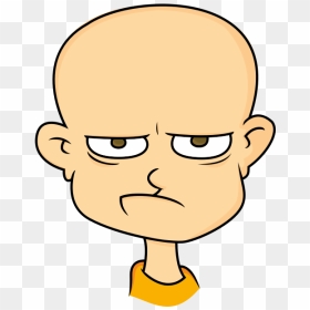 Grumpy Smiley Emoticon Clip Art - Cartoon Of Angry Bald Man, HD Png Download - mad emoji png