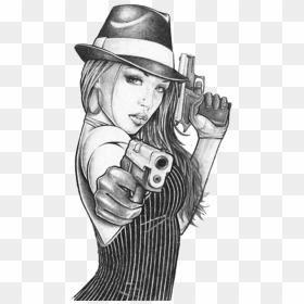 Popular And Trending Gangsta Pichu Stickers On Picsart - Gangsta Chick, HD Png Download - gangster png