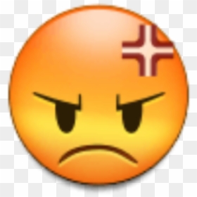 #angry #annoyed #flustered #mad #emoji #sticker - Samsung Angry Emoji, HD Png Download - mad emoji png