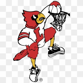 Louisville Cardinals Logo Png Transparent - Louisville Cardinals Dunking Cardinal Logo, Png Download - cardinals logo png