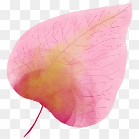 Watercolour Watercolor Leaf Pink Free Photo - Watercolor Leaf Pink, HD Png Download - watercolor leaves png