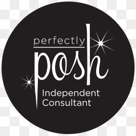 Rr0185 Posh Ic Logo Bw - Circle, HD Png Download - perfectly posh logo png