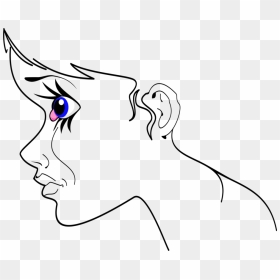 Drawing Anime Eye Ear Cartoon - Anime Eye From Profile, HD Png Download - anime eye png