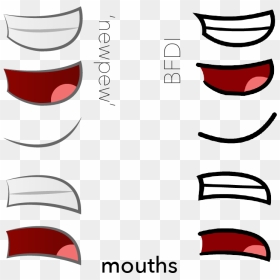 Mouth Smile Clip Art - Bfdi Mouth, HD Png Download - cartoon mouth png