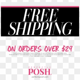 Perfectly Posh Free Shipping On Orders Over $25 , Png - Graphic Design, Transparent Png - perfectly posh logo png