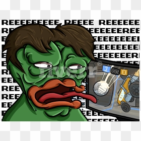 Draw A Custom Rare Pepe The Frog Dankboi Png Pepe The - Pepe Drawing Reeee, Transparent Png - sad pepe png