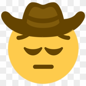 Pensive Cowboy Discord Emoji - Pensive Cowboy Emoji, HD Png Download - sad pepe png