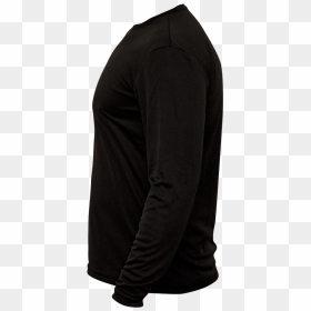 Performance Long Sleeve Shirt - Long Sleeve Black Shirt Side Png, Transparent Png - black tshirt png