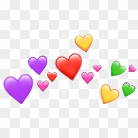 Emoji Hearts Png - Colored Hearts Emoji Png, Transparent Png - love emoji png