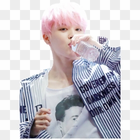 Pink Jimin Mint Suga - Чимин Пьет Воду, HD Png Download - suga png