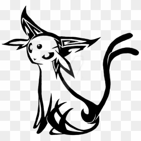 Draw A Tattoo Pokemon Clipart , Png Download - Espeon Black And White, Transparent Png - espeon png