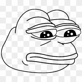 Sad Pepe The Frog Meme Png Free Download - Pepe The Frog Black And White, Transparent Png - sad pepe png