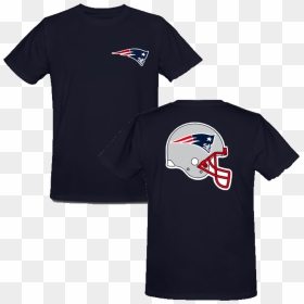 New England Patriots Majestic Nfl Helmet Logo T-shirt - Seattle Seahawks, HD Png Download - new england patriots logo png