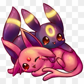 #espeon #umbreon #pokemon #kawaii #cute - Umbreon And Espeon Png, Transparent Png - espeon png