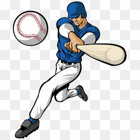 Hitting A Baseball Clipart Amp Hitting A Baseball Clip - Baseball Player Clipart, HD Png Download - baseball clipart png